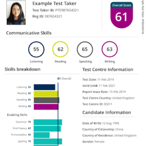 pte academic ukvi score report
