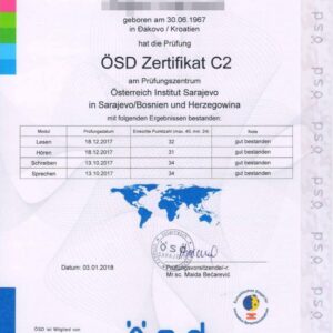 ÖSD Prüfung C2 | Diplom Kaufen Online