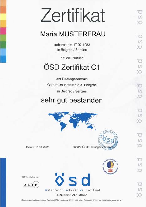 osd zertifikat c1 ÖSD Prüfung C1