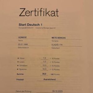 Heim telc a1 prüfung