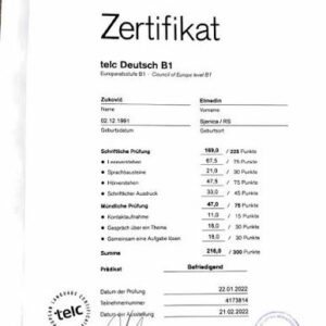 Heim telc b1 prüfung