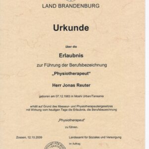 Physiotherapie Urkunden | zertifikaturkundephysiotherapie
